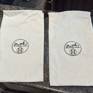 Hermes Women's Shoe Dust Bags in Cream